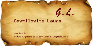 Gavrilovits Laura névjegykártya